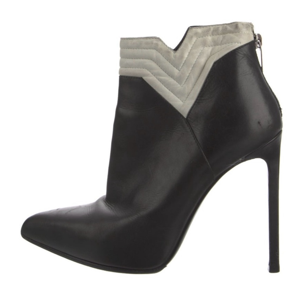Saint Laurent Leather Colorblock Pattern Boots